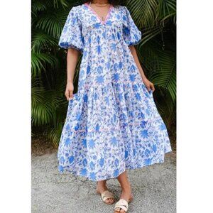 New! Debbie Katz 'Nantucket For the Day' Swim Cover-up Maxi Dress Women's Size M